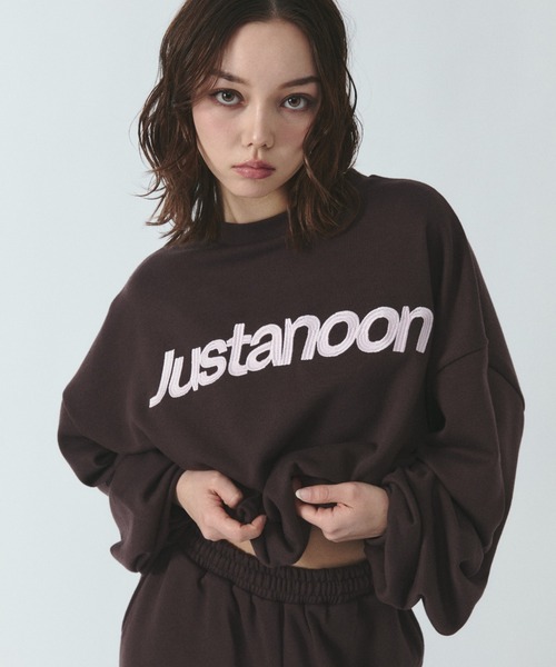 JUST A NOON(ジャストアヌーン)の「クルーネックスウェットセットアップ(セットアップ・レディース・ブラウン/グレー/ブラック・FREE)」の6枚目の写真