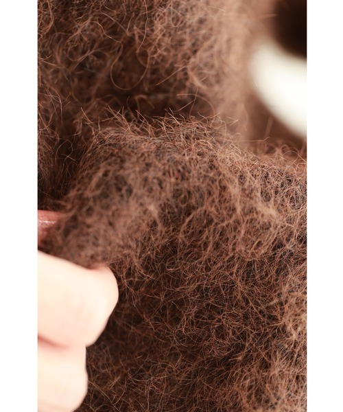 cawaii(カワイイ)の「もっちりふわふわモヘア風ニットプルオーバートップス(ニット/セーター・レディース・ブラウン・FREE)」の3枚目の写真