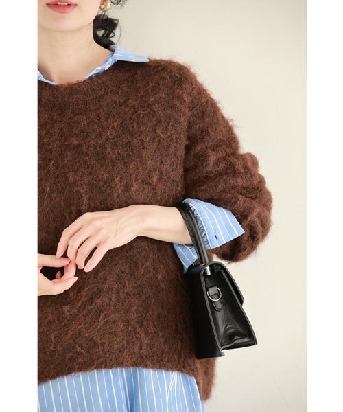 cawaii(カワイイ)の「もっちりふわふわモヘア風ニットプルオーバートップス(ニット/セーター・レディース・ブラウン・FREE)」の8枚目の写真