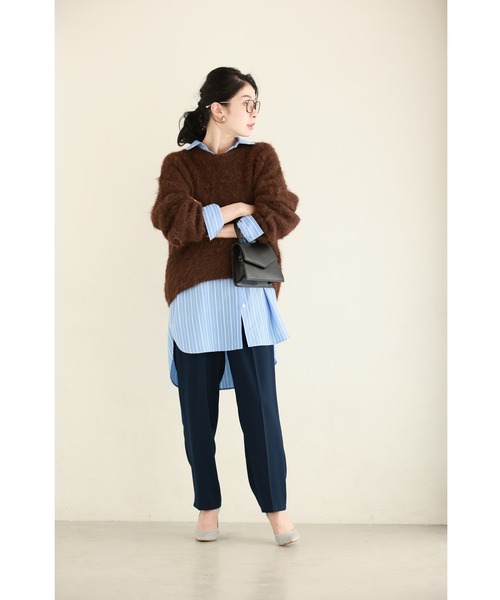 cawaii(カワイイ)の「もっちりふわふわモヘア風ニットプルオーバートップス(ニット/セーター・レディース・ブラウン・FREE)」の9枚目の写真