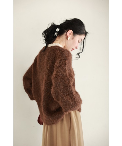 cawaii(カワイイ)の「もっちりふわふわモヘア風ニットプルオーバートップス(ニット/セーター・レディース・ブラウン・FREE)」の14枚目の写真