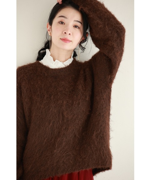 cawaii(カワイイ)の「もっちりふわふわモヘア風ニットプルオーバートップス(ニット/セーター・レディース・ブラウン・FREE)」の18枚目の写真