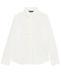 TOKYO SHIRTS | COFREX 前立 ミニフリル ブラウス 長袖 レディースデザインシャツ(シャツ/ブラウス)