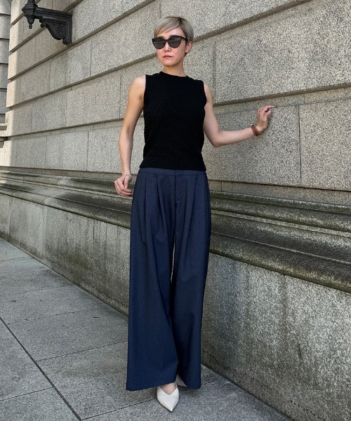 JENNE(ジェンヌ)の「イタリー糸サマートップス(Tシャツ/カットソー・レディース・ブラック/ホワイト・SMALL/MEDIUM/LARGE)」の18枚目の写真