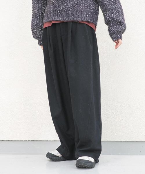 EKAL(エカル)の「ウールツィードパンツ(その他パンツ・レディース・グレー系その他/ブラック・ONE)」の2枚目の写真