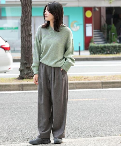 EKAL(エカル)の「ウールツィードパンツ(その他パンツ・レディース・グレー系その他/ブラック・ONE)」の8枚目の写真