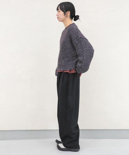 EKAL(エカル)の「ウールツィードパンツ(その他パンツ・レディース・グレー系その他/ブラック・ONE)」の21枚目の写真