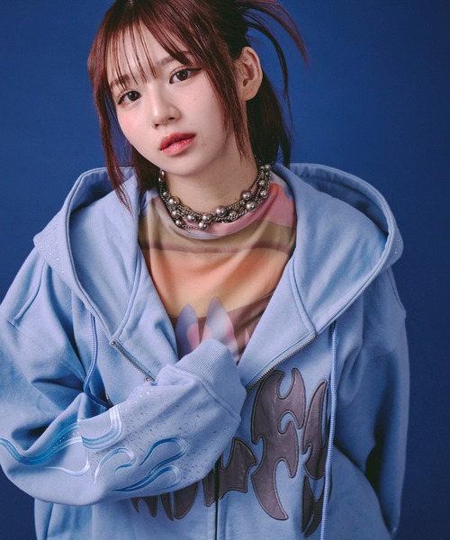 GALFY（ガルフィー）の「GALFY-ファイヤーピカピカZIPパーカー（パーカー・メンズ・サックスブルー/ブラック/グレー・XL/L）」の17枚目の写真