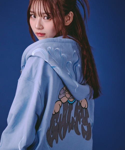 GALFY（ガルフィー）の「GALFY-ファイヤーピカピカZIPパーカー（パーカー・メンズ・サックスブルー/ブラック/グレー・XL/L）」の18枚目の写真