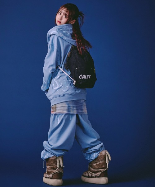 GALFY（ガルフィー）の「GALFY-ファイヤーピカピカZIPパーカー（パーカー・メンズ・サックスブルー/ブラック/グレー・XL/L）」の21枚目の写真