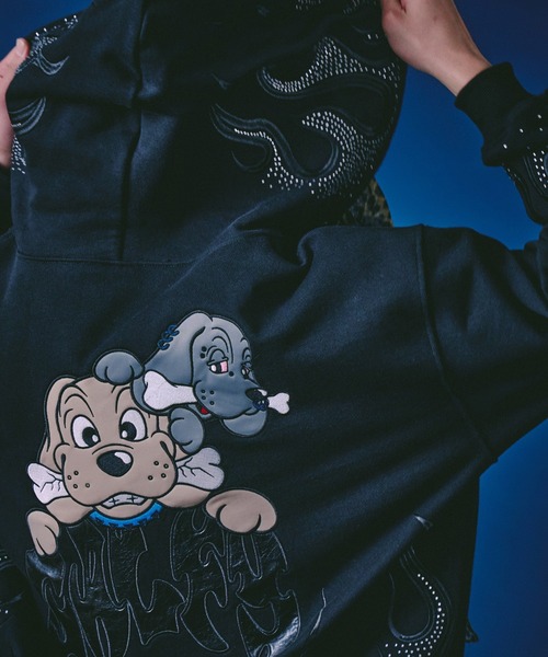 GALFY（ガルフィー）の「GALFY-ファイヤーピカピカZIPパーカー（パーカー・メンズ・サックスブルー/ブラック/グレー・XL/L）」の6枚目の写真