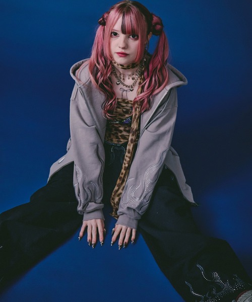 GALFY（ガルフィー）の「GALFY-ファイヤーピカピカZIPパーカー（パーカー・メンズ・サックスブルー/ブラック/グレー・XL/L）」の12枚目の写真