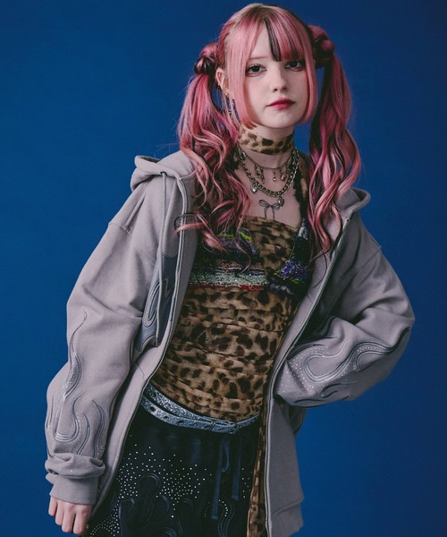 GALFY（ガルフィー）の「GALFY-ファイヤーピカピカZIPパーカー（パーカー・メンズ・サックスブルー/ブラック/グレー・XL/L）」の13枚目の写真