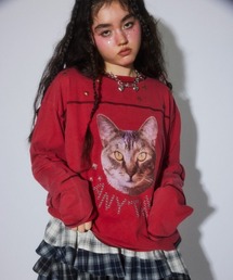 Candy Stripper（キャンディストリッパー）の「ANYTHING CAT PIGMENT トップス（Tシャツ/カットソー）」