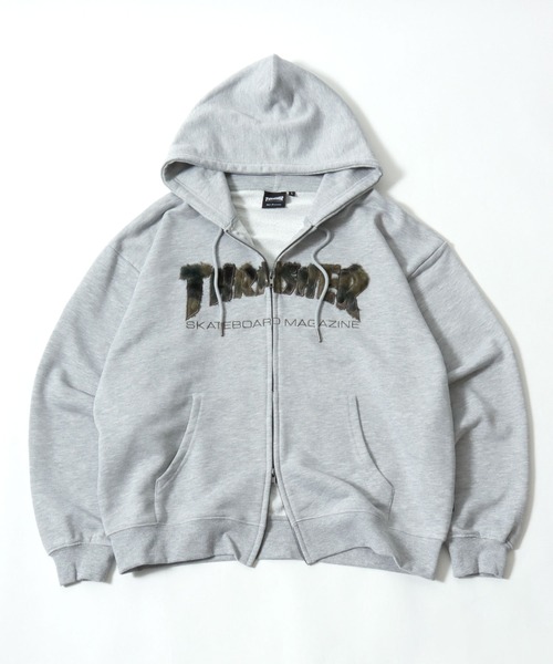 セール】THRASHER（スラッシャー）ダブルジップ スウェットパーカー