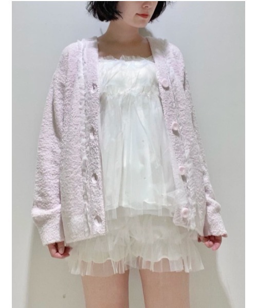 フリルロゴカーディガン（ルームウェア/パジャマ）｜gelato pique