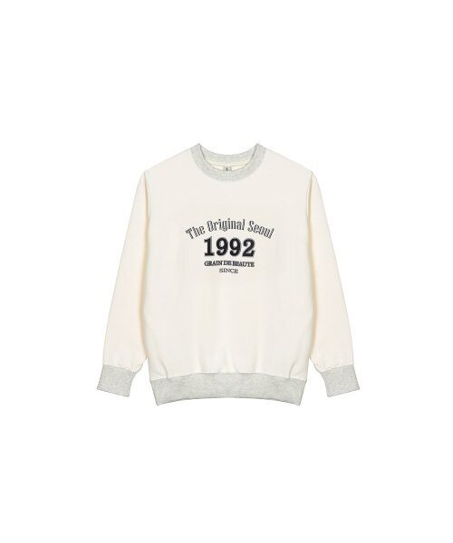 GRAIN DE BEAUTE（グランデボーテ）の「1992 MULTI SWEAT [IVORY]（スウェット・レディース・アイボリー・S/M/L）」の2枚目の写真