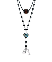 VVV（ブイブイブイ）の「[SET] ヒッピーハートビーズチェーンドロップネックレス（ネックレス）」
