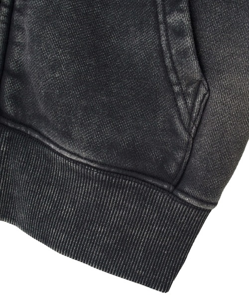 X-girl(エックスガール)の「FACE LABEL WASHED COMPACT ZIP UP SWEAT HOODIE(パーカー・レディース・ブラック/ライトブルー/ピンク・S/M)」の11枚目の写真