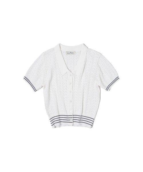 VANONE ATELIER（バノンアトリエ）の「A3423 Parisienne net cardigan_Ivory（カーディガン/ボレロ・レディース・アイボリー・FREE）」の2枚目の写真
