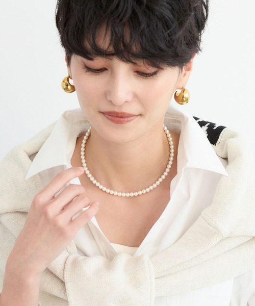 BARNYARDSTORM（バンヤードストーム）の「BARNYARDSTORM / 6mmパールチョーカー（ネックレス・レディース・ゴールド/シルバー・FREE）」の3枚目の写真