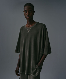 THE ANTI PLATFORM（ディアンチプラットフォーム）の「ピグメントオーバーサイズハーフスウェットシャツ（カーキ）（スウェット）」