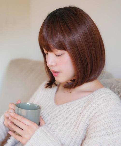 LINEASTORIA（リネアストリア）の「【フルウィッグ・ボブ】リラックスウィッグ ボブ（ウィッグ・レディース・ブラック/ブラウン系その他/ブラウン/レッド系その他/ダークブラウン・FREE）」の21枚目の写真