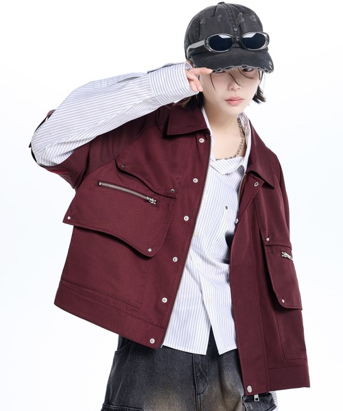 ADRER（アドラー）の「Smooth Tech Super Gimmick Shirt Jacket / スムーステック スーパ ーギミック シャツジャケット（シャツ/ブラウス・メンズ・ブラック/ネイビー/ワイン・L/M/S/XS）」の3枚目の写真