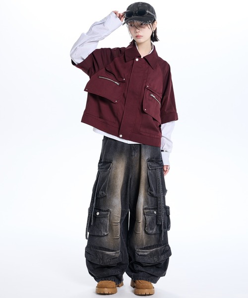 ADRER（アドラー）の「Smooth Tech Super Gimmick Shirt Jacket / スムーステック スーパ ーギミック シャツジャケット（シャツ/ブラウス・メンズ・ブラック/ネイビー/ワイン・L/M/S/XS）」の13枚目の写真