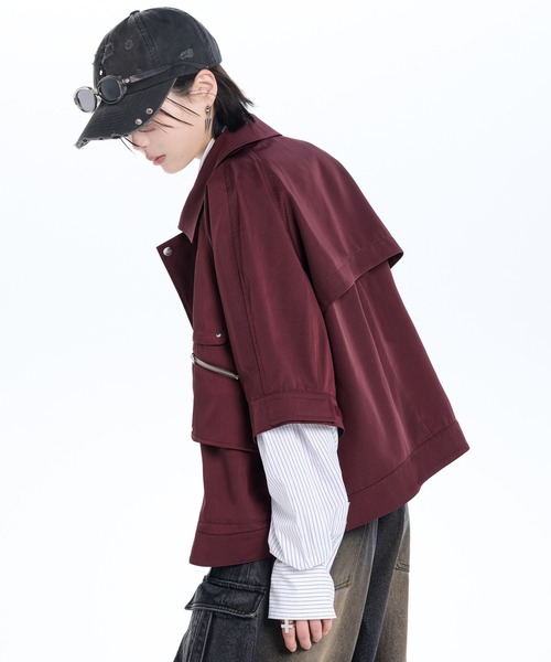 ADRER（アドラー）の「Smooth Tech Super Gimmick Shirt Jacket / スムーステック スーパ ーギミック シャツジャケット（シャツ/ブラウス・メンズ・ブラック/ネイビー/ワイン・L/M/S/XS）」の12枚目の写真