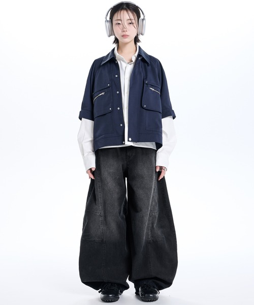 ADRER（アドラー）の「Smooth Tech Super Gimmick Shirt Jacket / スムーステック スーパ ーギミック シャツジャケット（シャツ/ブラウス・メンズ・ブラック/ネイビー/ワイン・L/M/S/XS）」の7枚目の写真