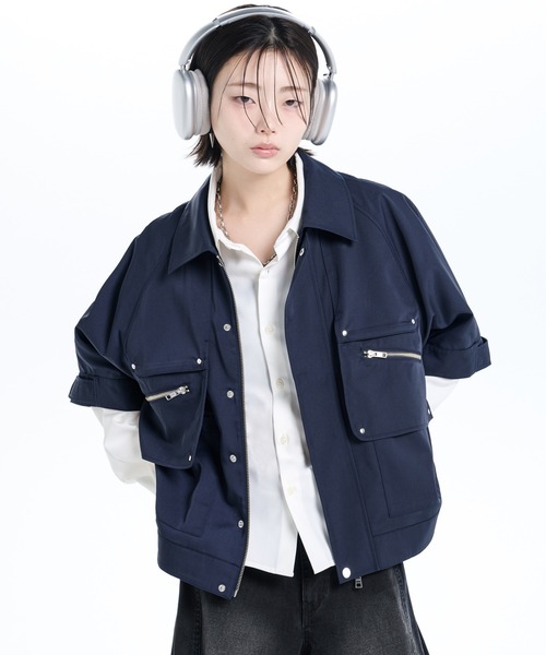 ADRER（アドラー）の「Smooth Tech Super Gimmick Shirt Jacket / スムーステック スーパ ーギミック シャツジャケット（シャツ/ブラウス・メンズ・ブラック/ネイビー/ワイン・L/M/S/XS）」の6枚目の写真