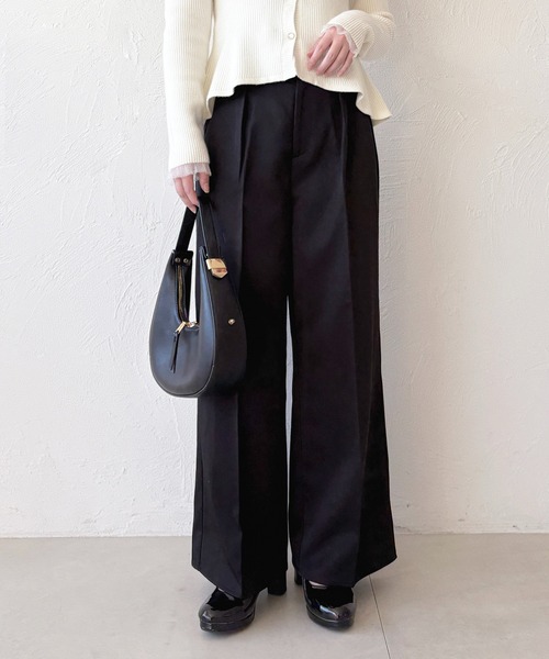 apres jour（アプレジュール）の「タックストレートスラックス（スラックス・レディース・ブラウン系その他/ブラック/グレー・フリー/X-LARGE）」の5枚目の写真