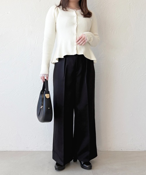 apres jour（アプレジュール）の「タックストレートスラックス（スラックス・レディース・ブラウン系その他/ブラック/グレー・フリー/X-LARGE）」の10枚目の写真