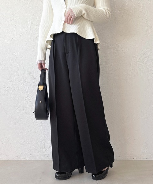 apres jour（アプレジュール）の「タックストレートスラックス（スラックス・レディース・ブラウン系その他/ブラック/グレー・フリー/X-LARGE）」の6枚目の写真