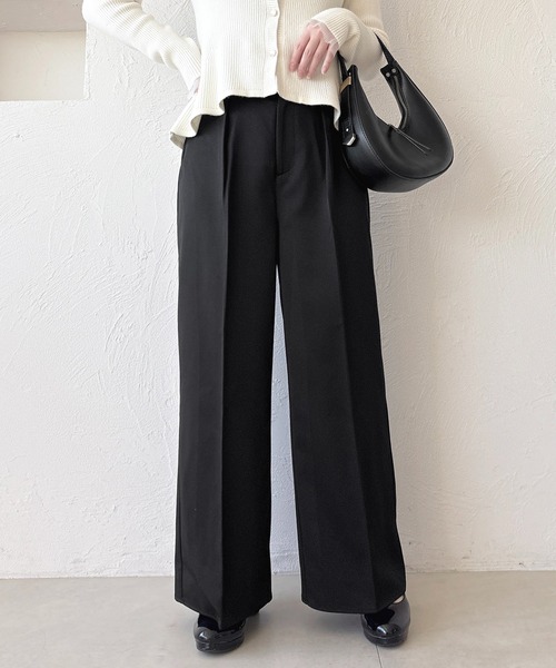 apres jour（アプレジュール）の「タックストレートスラックス（スラックス・レディース・ブラウン系その他/ブラック/グレー・フリー/X-LARGE）」の7枚目の写真