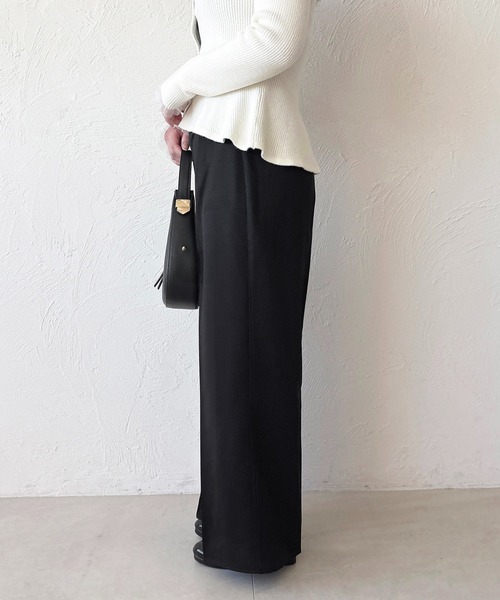 apres jour（アプレジュール）の「タックストレートスラックス（スラックス・レディース・ブラウン系その他/ブラック/グレー・フリー/X-LARGE）」の8枚目の写真