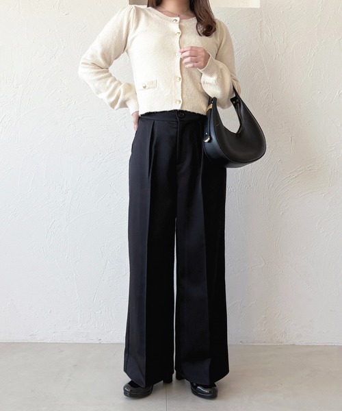 apres jour（アプレジュール）の「タックストレートスラックス（スラックス・レディース・ブラウン系その他/ブラック/グレー・フリー/X-LARGE）」の11枚目の写真