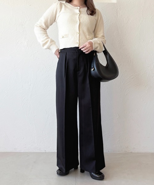 apres jour（アプレジュール）の「タックストレートスラックス（スラックス・レディース・ブラウン系その他/ブラック/グレー・フリー/X-LARGE）」の12枚目の写真