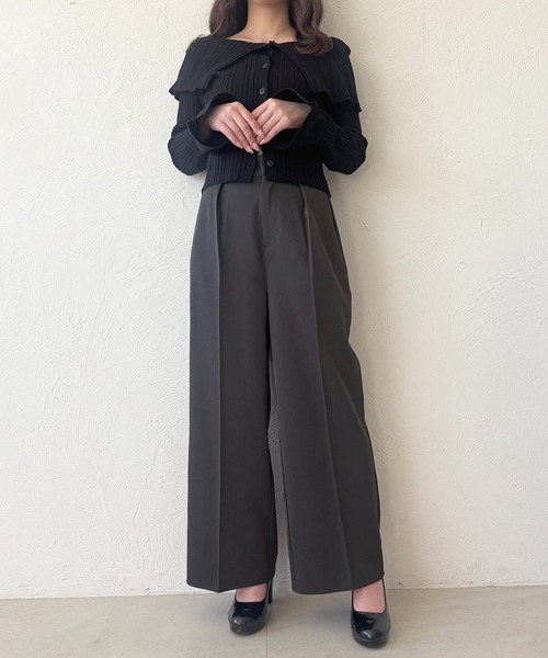 apres jour（アプレジュール）の「タックストレートスラックス（スラックス・レディース・ブラウン系その他/ブラック/グレー・フリー/X-LARGE）」の21枚目の写真