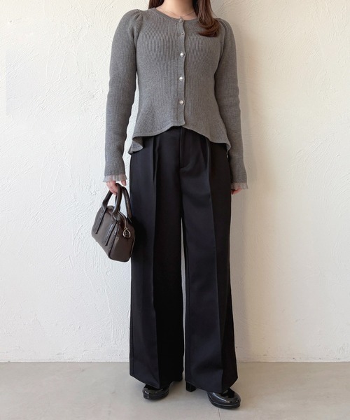 apres jour（アプレジュール）の「タックストレートスラックス（スラックス・レディース・ブラウン系その他/ブラック/グレー・フリー/X-LARGE）」の14枚目の写真