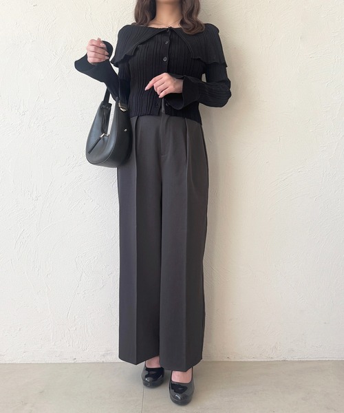 apres jour（アプレジュール）の「タックストレートスラックス（スラックス・レディース・ブラウン系その他/ブラック/グレー・フリー/X-LARGE）」の22枚目の写真