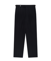 Essential Wool Flannel adjust relaxed Trouser (Dark Navy)