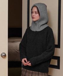 BELLOL（ベロエル）の「ゴルジニットジッパーバラクラバグレー（ニットキャップ/ビーニー）」