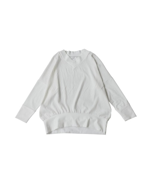 antiqua（アンティカ）の「立体柄 カットソー（Tシャツ/カットソー・レディース・ネイビー/ホワイト/ブラック・ONESIZE）」の19枚目の写真