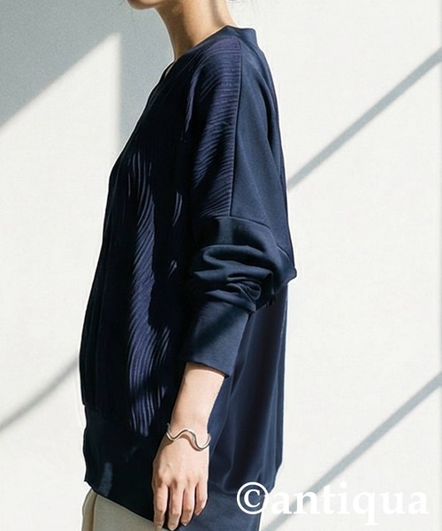 antiqua（アンティカ）の「立体柄 カットソー（Tシャツ/カットソー・レディース・ネイビー/ホワイト/ブラック・ONESIZE）」の17枚目の写真