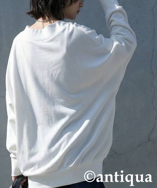 antiqua（アンティカ）の「立体柄 カットソー（Tシャツ/カットソー・レディース・ネイビー/ホワイト/ブラック・ONESIZE）」の6枚目の写真