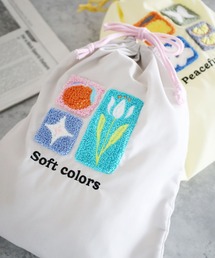 【入園入学にも】[FRUITS AND BLOOM]サガラ刺繍巾着ポーチA /  612309