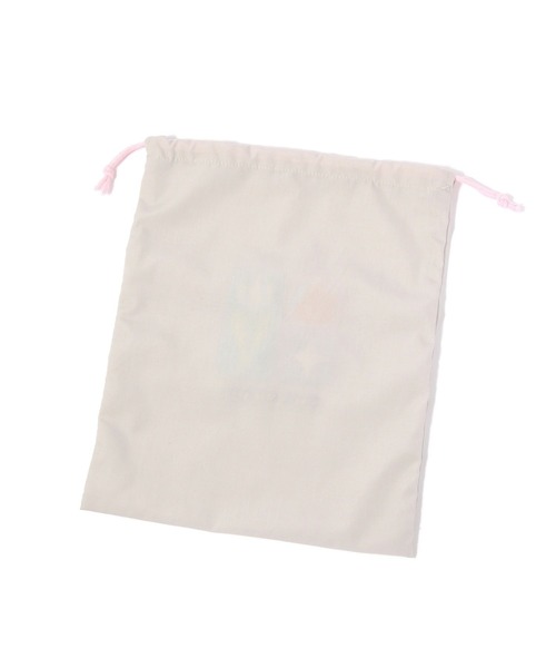 LAKOLE（ラコレ）の「【入園入学にも】[FRUITS AND BLOOM]サガラ刺繍巾着ポーチA /  612309（ステーショナリー・レディース・グレー・FREE）」の5枚目の写真