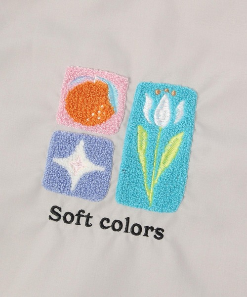 LAKOLE（ラコレ）の「【入園入学にも】[FRUITS AND BLOOM]サガラ刺繍巾着ポーチA /  612309（ステーショナリー・レディース・グレー・FREE）」の7枚目の写真